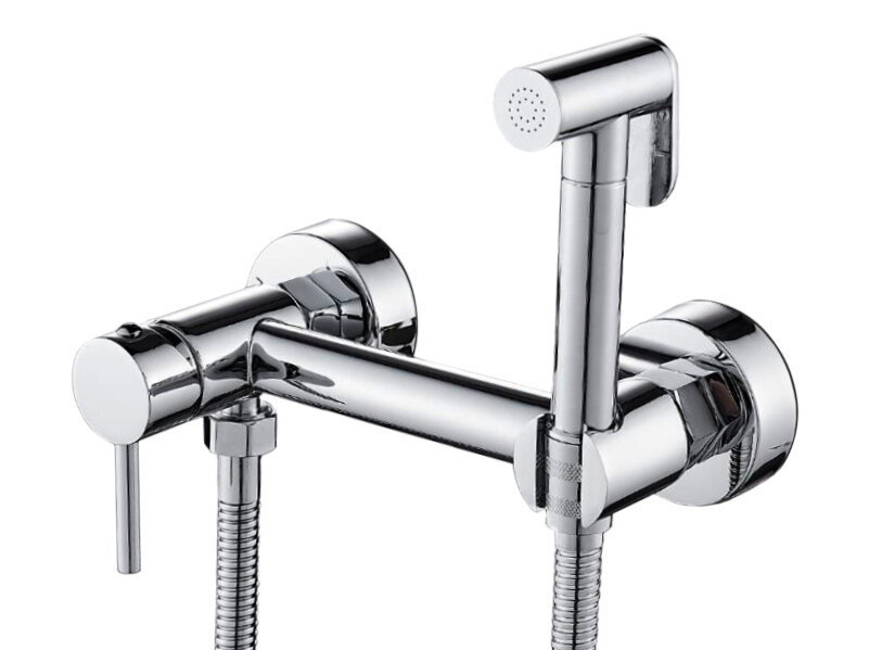 ESKO. Смеситель скрытого монтажа с металлическим гигиеническим душем SMH02 встраиваемый