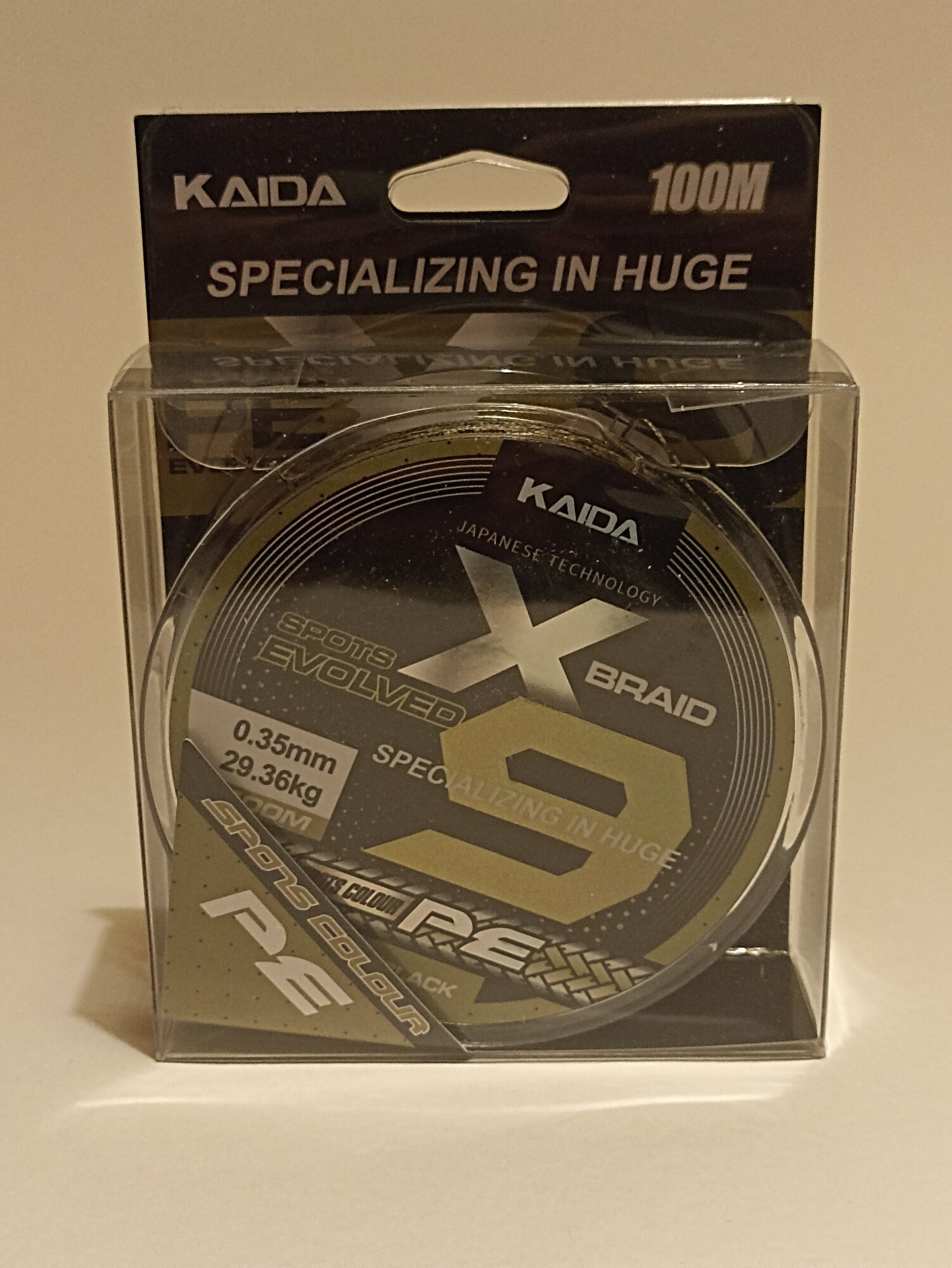 Плетенка Kaida Spots Evolved X9 100m 0.35mm 29.36kg
