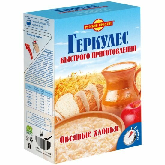 Хлопья Русский Продукт овсяные Геркулес быстрого приготовления 420 г