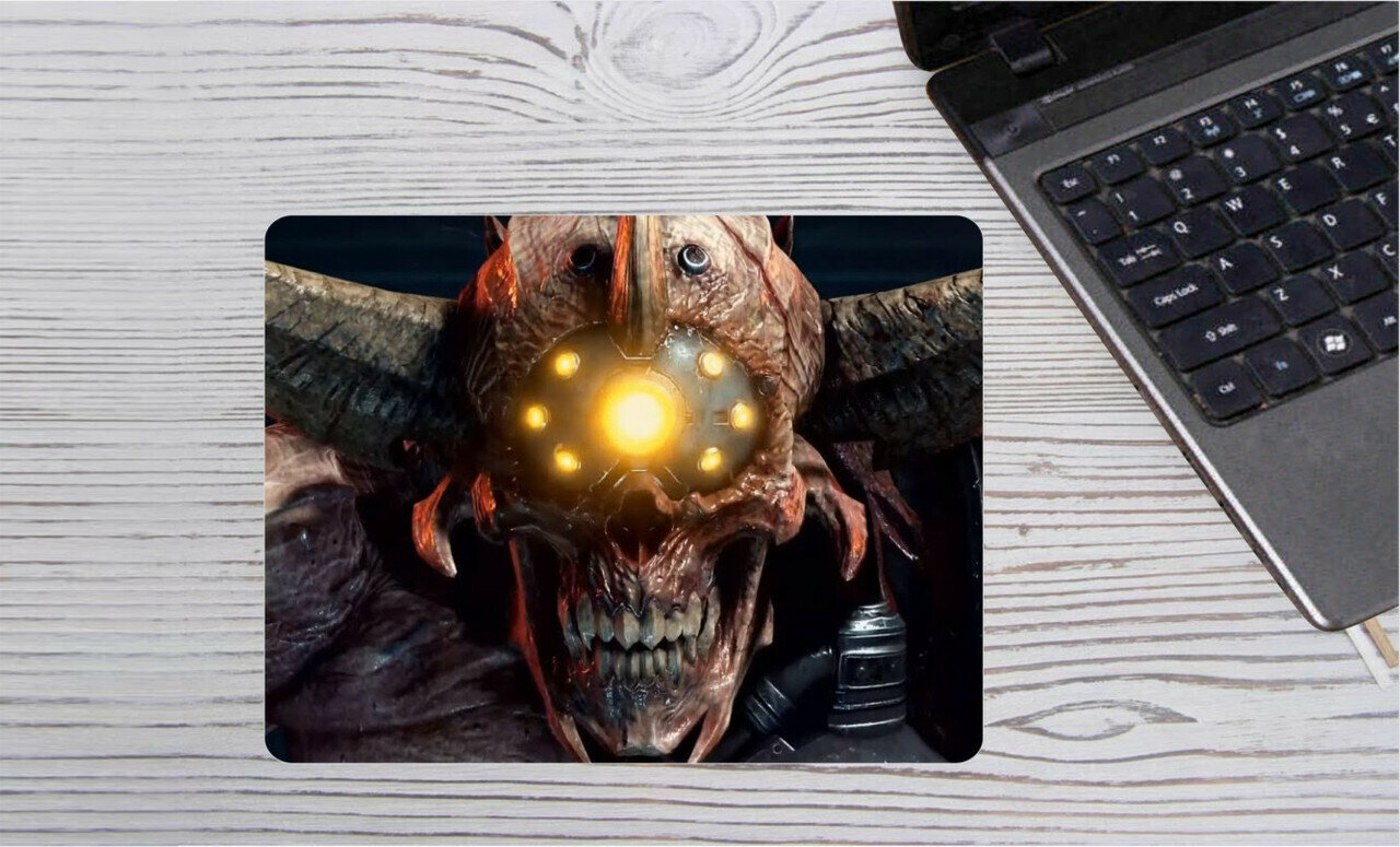 Коврик для мышки игровой 36 на 29 см GOODbrelok с принтом "Дум Doom" - 16