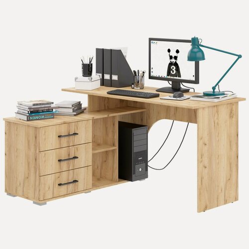 Изображение товара Стол компьютерный СК-62, Дуб крафт золотой