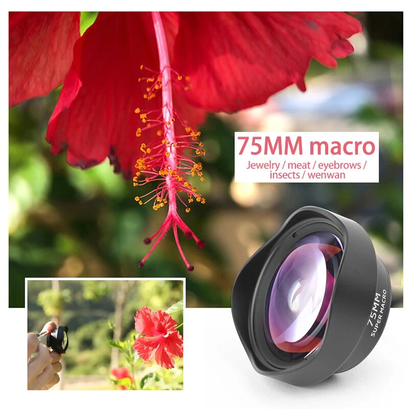 Ulanzi 75 мм 10X макрообъектив для телефона, Macro Lens, экспресс — фото 1