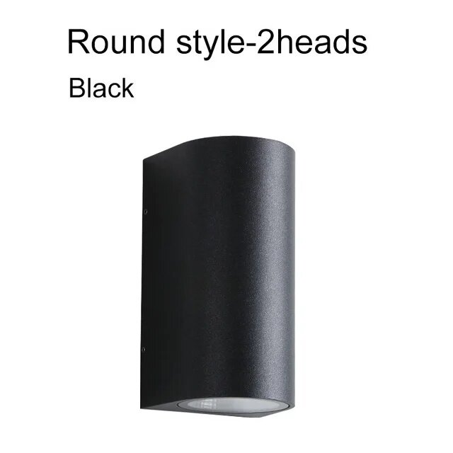 LED настенные светильники EE черные/серебристые 5/10Вт Waterproof IP65 Тёплый белый (2700-3500 K) 10W Черный