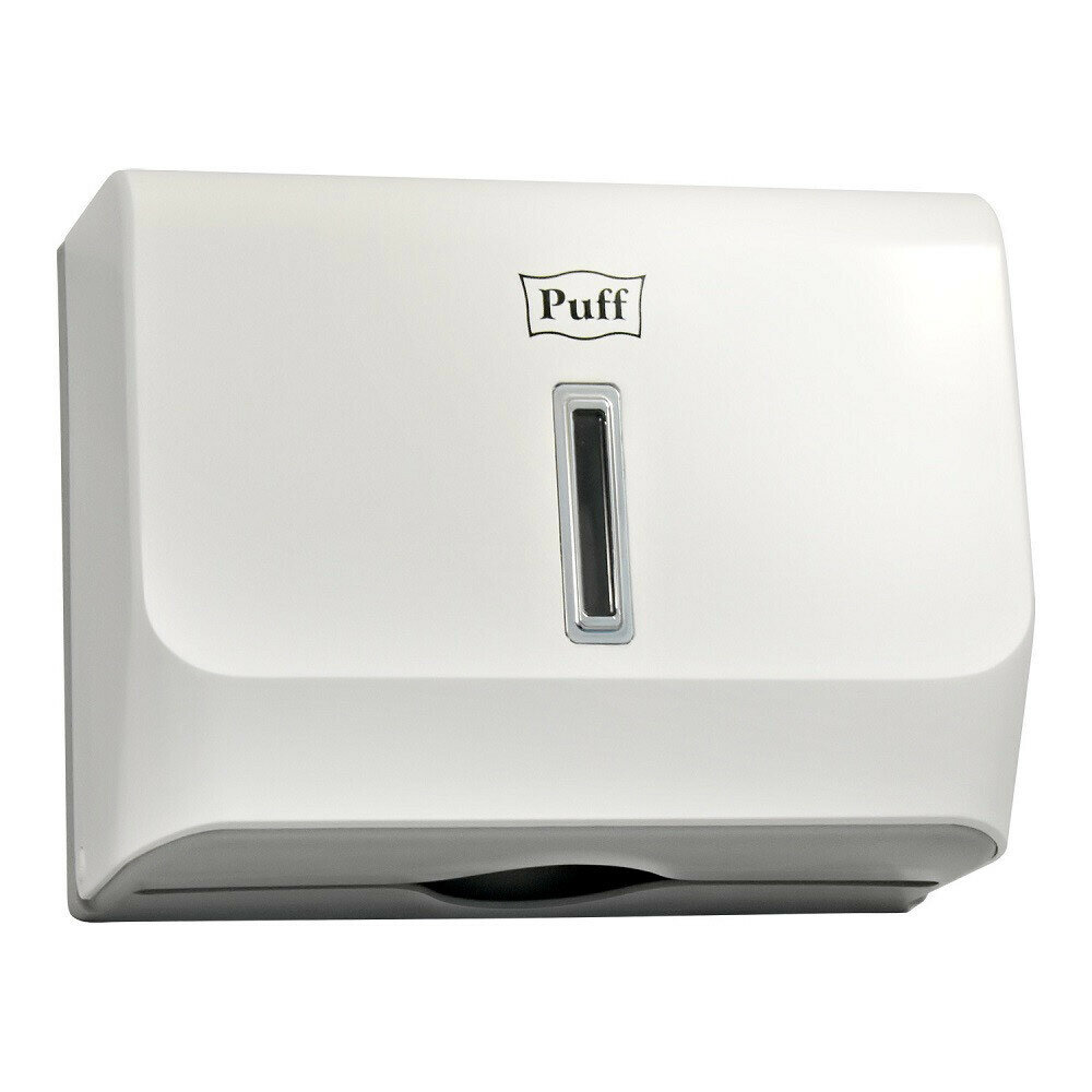 Диспенсер Puff для бумажных полотенец пластик белый (5130)