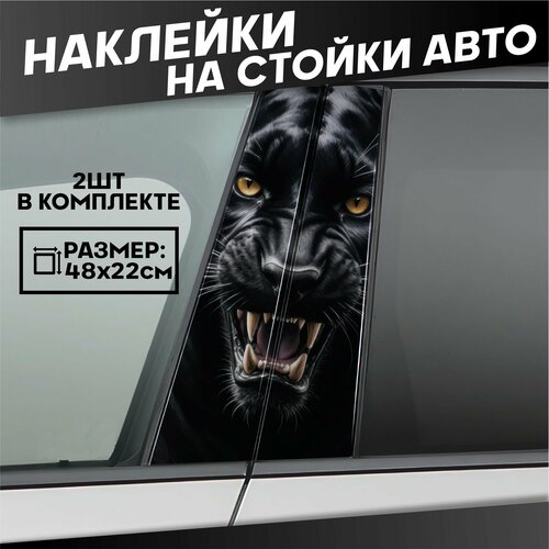 Наклейки на стойки дверей авто Пантера 700₽