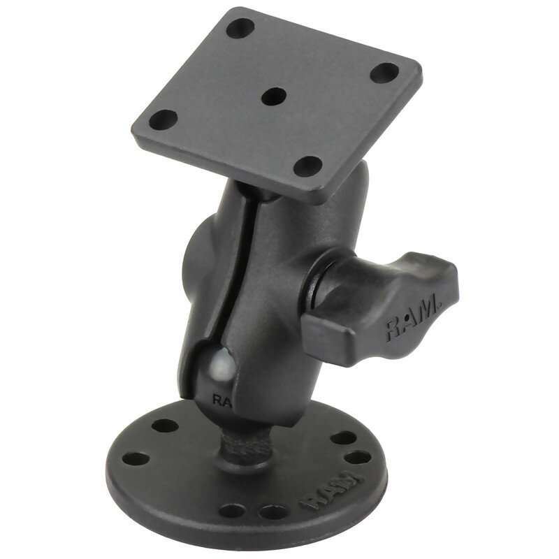 RAM-B-139U-A Крепление RAM Drill-Down Double Ball Mount с прямоугольной пластиной AMPS - короткое