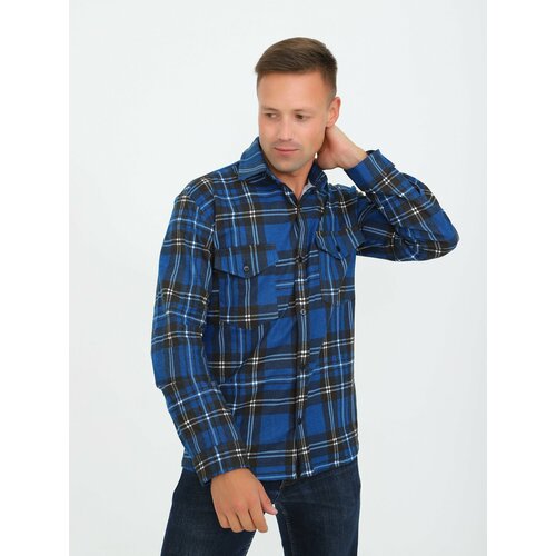 фото Рубашка best tailor базовая коллекция, размер 64, темно-синий