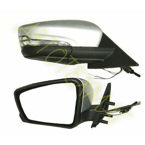 Зеркало боковое ВАЗ 2110 2111 2112 2170 2171 лада Приора комплект в корпусе ВАЗ 2191 Гранта с обогревом и повторителем поворотов цвет Снежная королева 690 7633₽