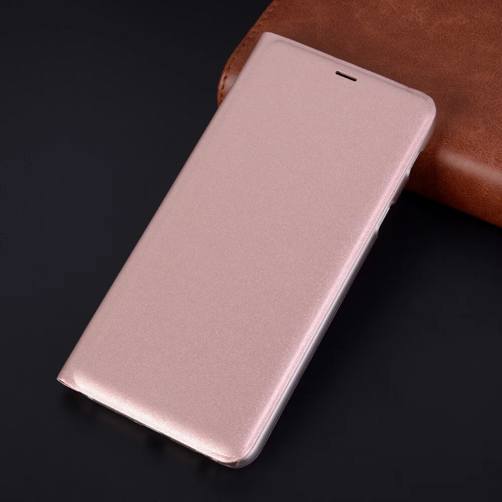 Кожаный чехол-книжка для Samsung Galaxy A6 2018 A 6 Plus A6plus SM A600 A605 A9 A7 A8 7 8 9 A8plus A8S A9S Rose Gold for A6 Plus 2018