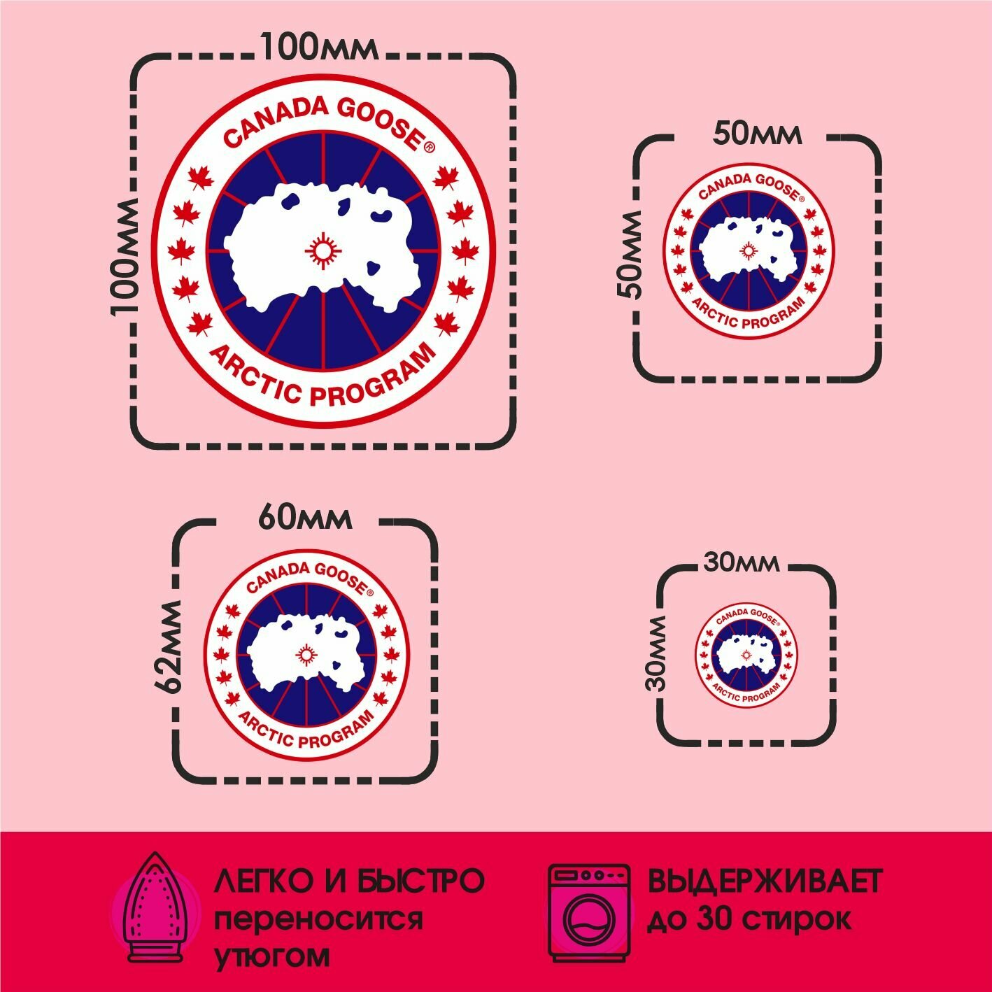 Термонаклейка на одежду Канада гусс — фото 1
