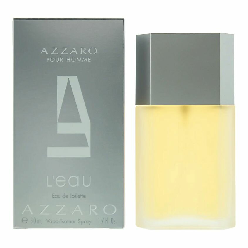 Туалетная вода Azzaro pour Homme L'Eau, мужская, фужерная, цитрусовая, 50мл