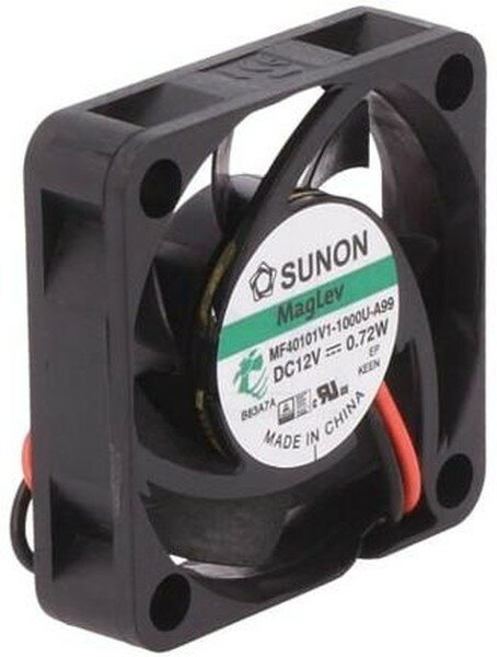 Вентилятор осевой Sunon MF40101V1-1000U-A99,12В , 40x40x10мм, подшипник Vapo, 13,52куб. м/ч, 27,3дБА