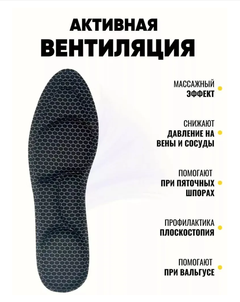 Стельки анатомические спортивные для обуви, c массажными вставками — фото 1