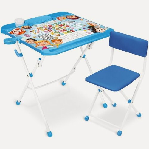 Изображение товара Комплект детской мебели Nika (Ника) стол и стул с азбукой в кругу друзей