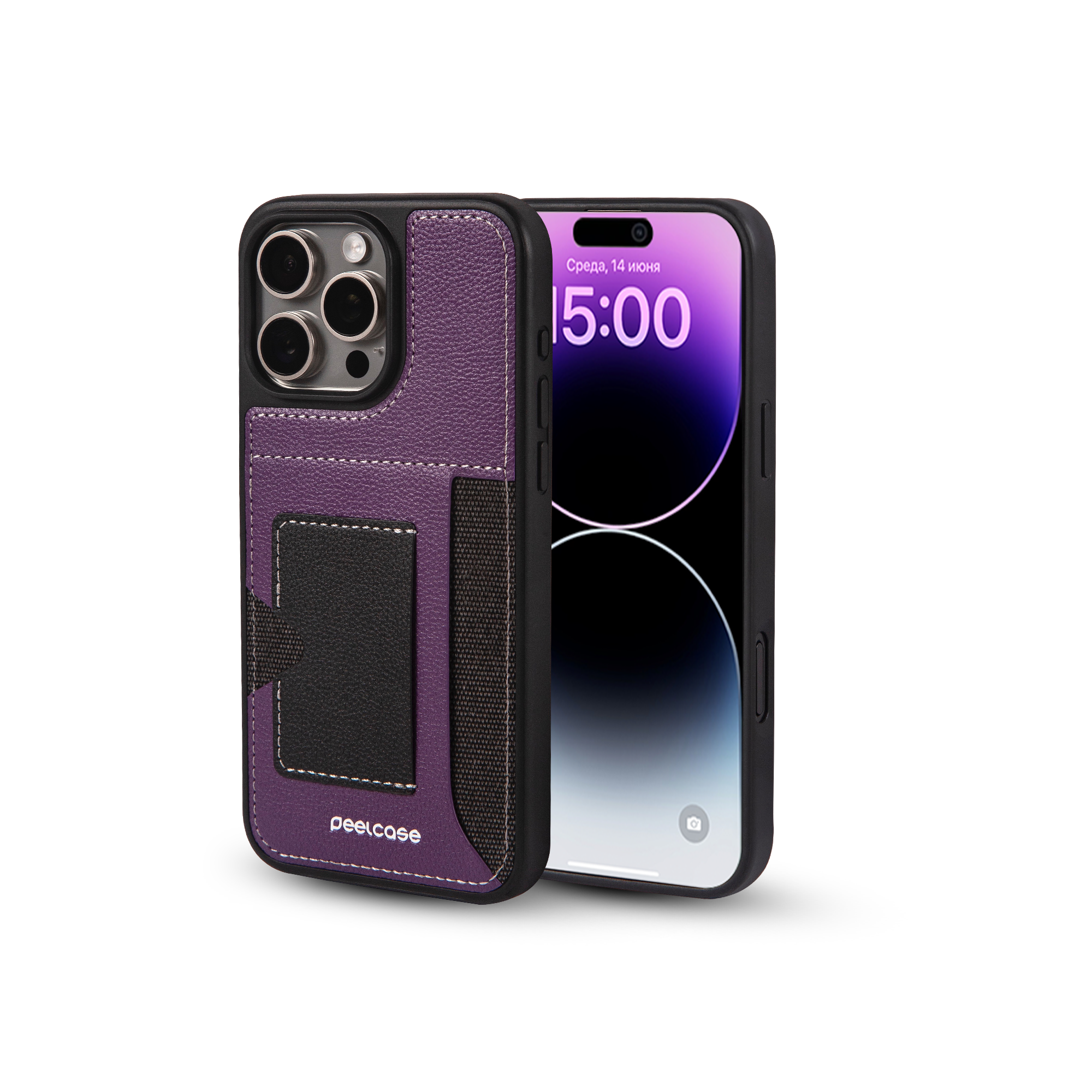 Защитный чехол для iphone 16 pro max с карманом для карт и стикера — фото 1