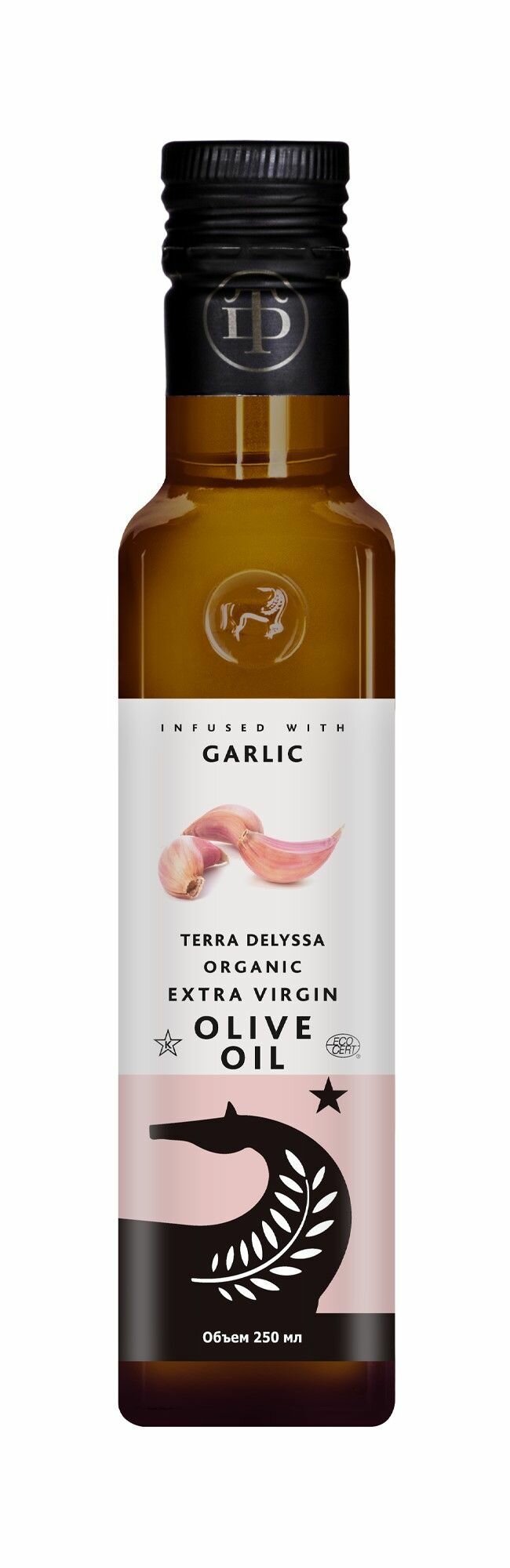 Масло оливковое TERRA DELYSSA Organic Extra Virgin с экстрактом чеснока, 250 мл