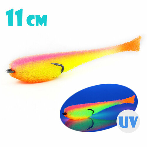 Поролоновая Рыбка Мормыш с Открытым Двойником 11cm #13 (3 шт.)