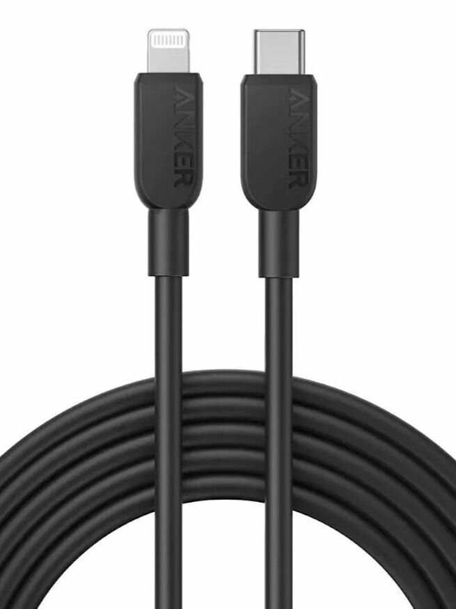 Кабель для зарядки Anker 310 USB-C to Lightning 0.9м, MFI - Black