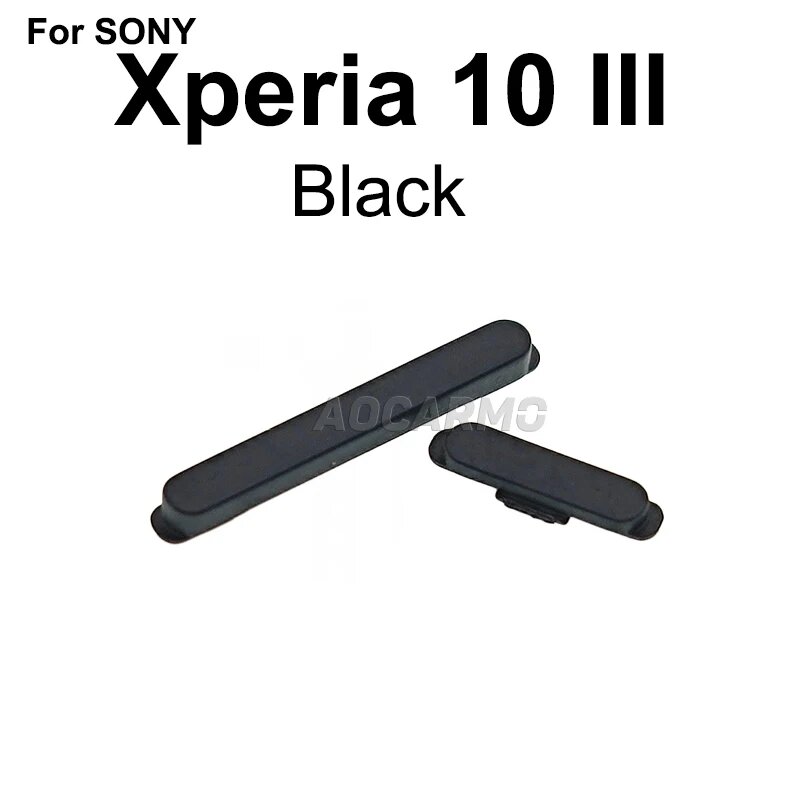 Aocarmo для Sony Xperia 10 III X10iii клавиша громкости кнопка голосового помощника XQ-BT52 XQ-BT44 SO-52B SOG04 Черный