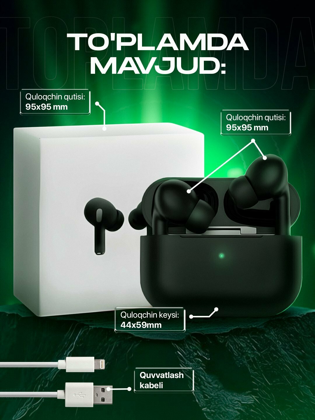 Беспроводные наушники Pods Pro 2 Premium/Беспроводные наушники Airpods 2 — фото 1