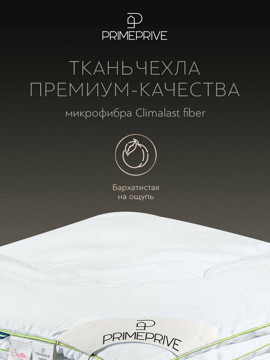 PRIME PRIVE Одеяло 200x220 евро "Bamboo" зимнее, теплое 400 г/м2, бамбуковое волокно, микроволокно "Climafiber" — фото 1