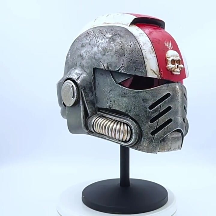Шлем Tk023 "Warhammer" для косплея, полимерные материалы, синий — фото 1