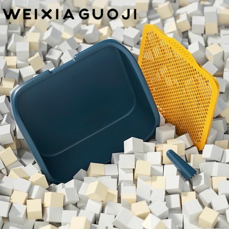 Туалеты, Лотки, Пеленки Для Животных Xiaomi Лоток для собак под пеленку со столбиком 52х42, серо-синий