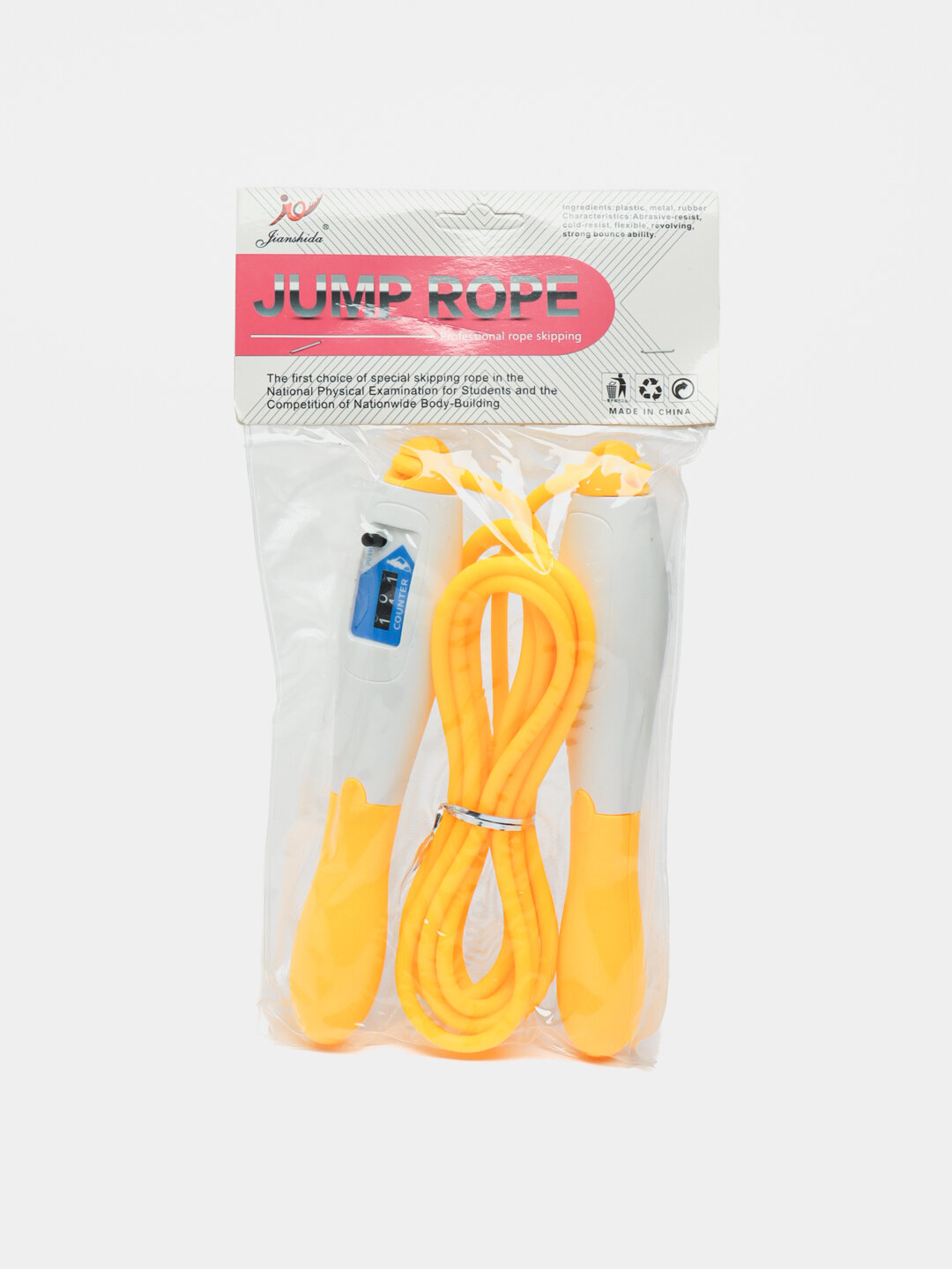 Скакалка со встроенным счетчиком, 4 цвета, длина 290 см — фото 1