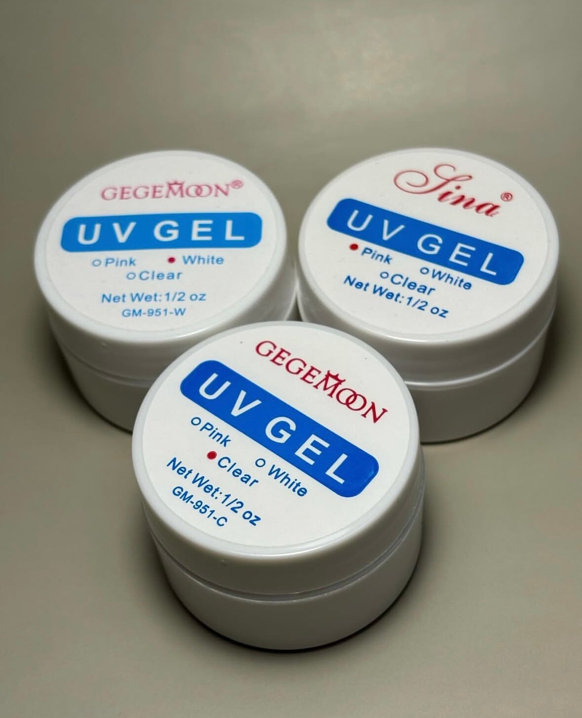 Набор гелей для наращивания ногтей Lina Лина Джина 3 шт