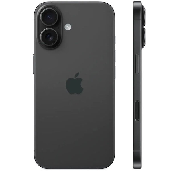 Смартфон Apple iPhone 16 8/128ГБ Black HX/A (1-sim), OLED, 6.1 дюйма — фото 1