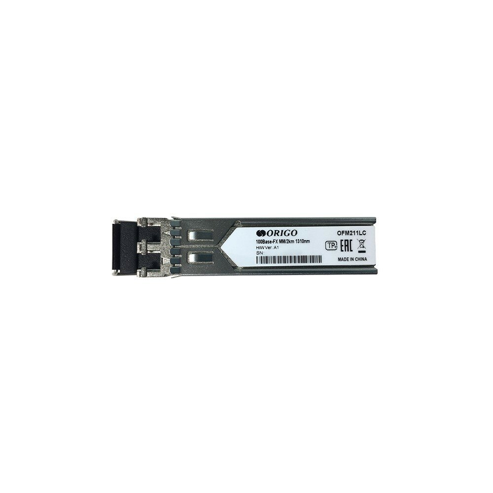ORIGO Сетевое оборудование OFM211LC A1A SFP-трансивер с 1 портом 100Base-FX для многомодового оптического кабеля до 2 км, разъем Duplex LC