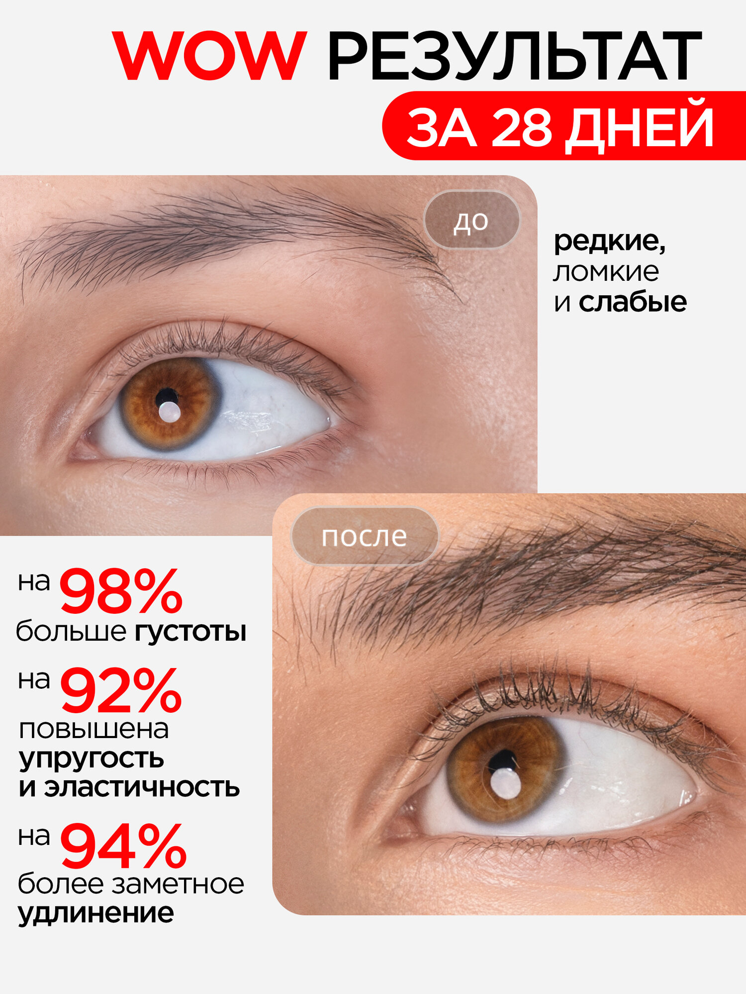 Изображение MIXIT Сыворотка - активатор для роста ресниц и густых бровей GROW PRO, 4,5 мл