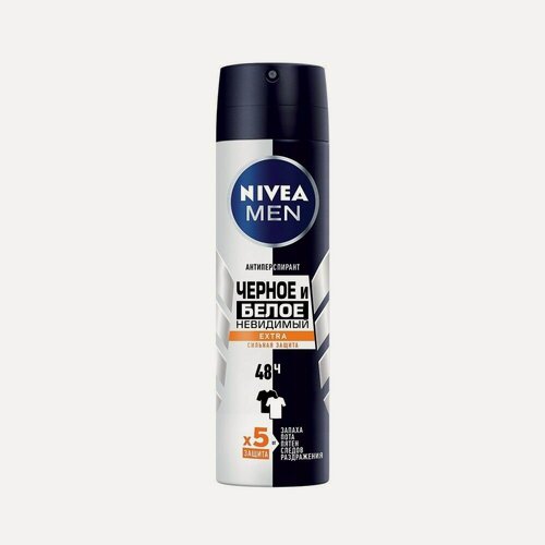 Изображение товара Мужской дезодорант - антиперспирант NIVEA Men Черное и белое Невидимый Extra 150мл
