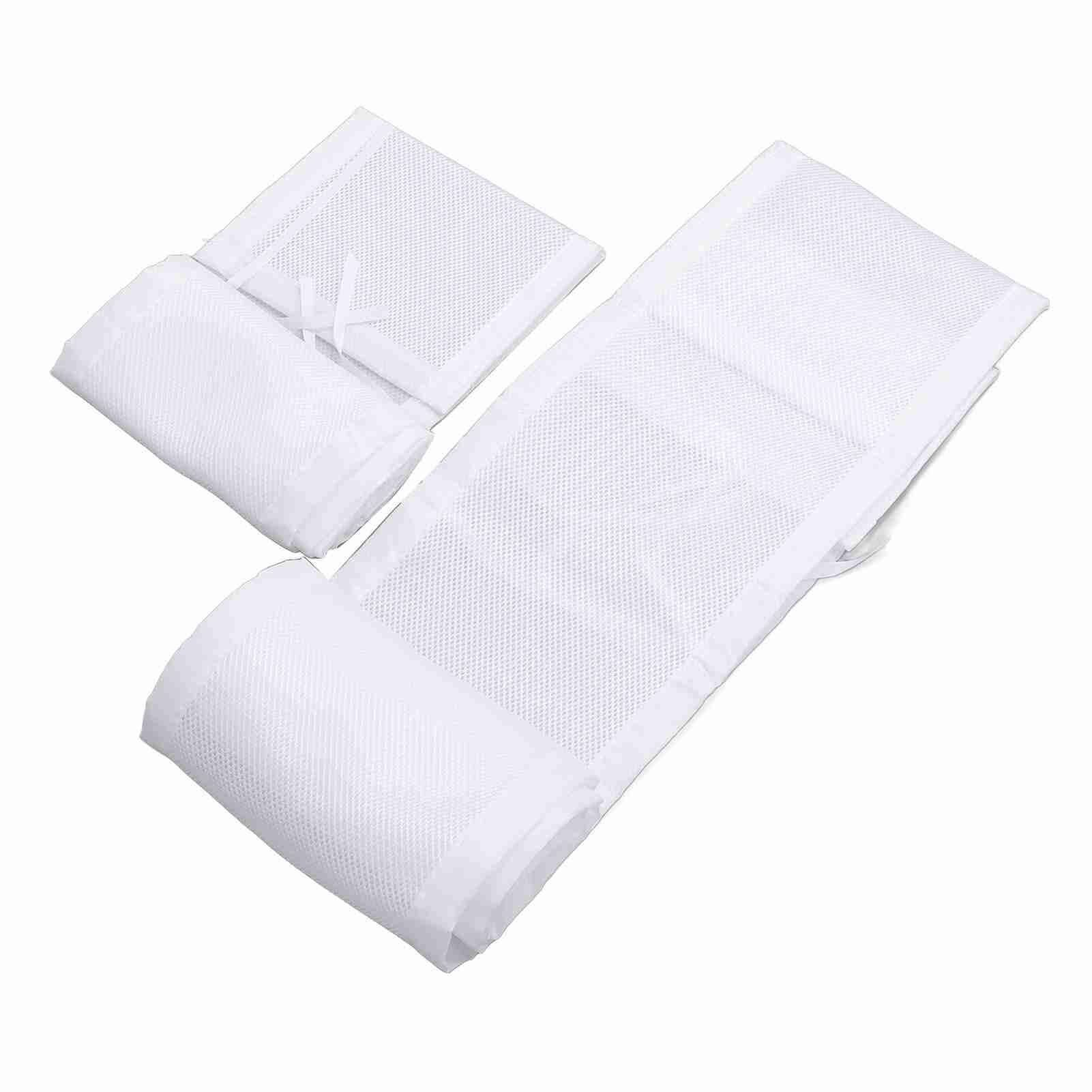 Дышащий сетчатый бортик для детских кроваток с регулируемой высотой безопасный и комфортный размеры 150x27 см и 320x27 см для малышей