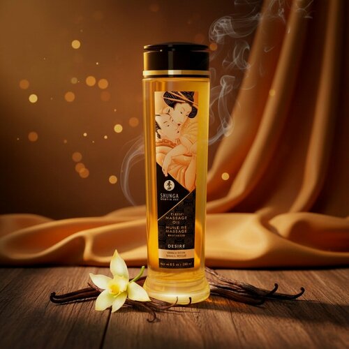 Изображение товара Массажное масло SHUNGA Desire, ваниль, 240мл, без жирных следов
