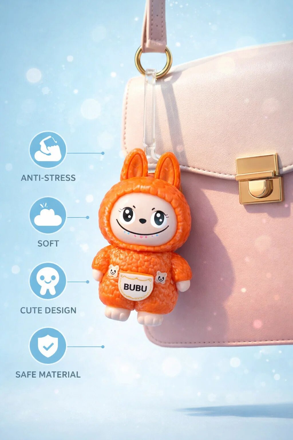 Антистресс Игрушка BUBU – Мягкий Squishy Зайчик, Игрушка от Стресса для Детей и ВзрослыхАнтистресс Игрушка BUBU – Мягкий