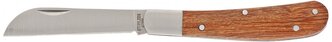 Нож садовый складной, прямое лезвие, 173 мм, деревянная рукоятка// Palisad
