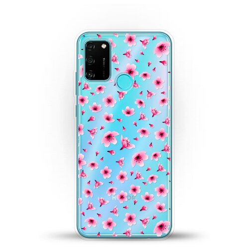 фото Силиконовый чехол цветы розовые на honor 9a andy & paul