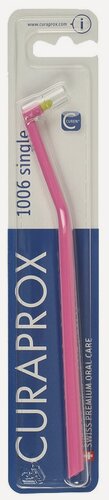 Изображение товара Монопучковая зубная щетка CURAPROX CS 1006 розовая "single & sulcular", 6мм