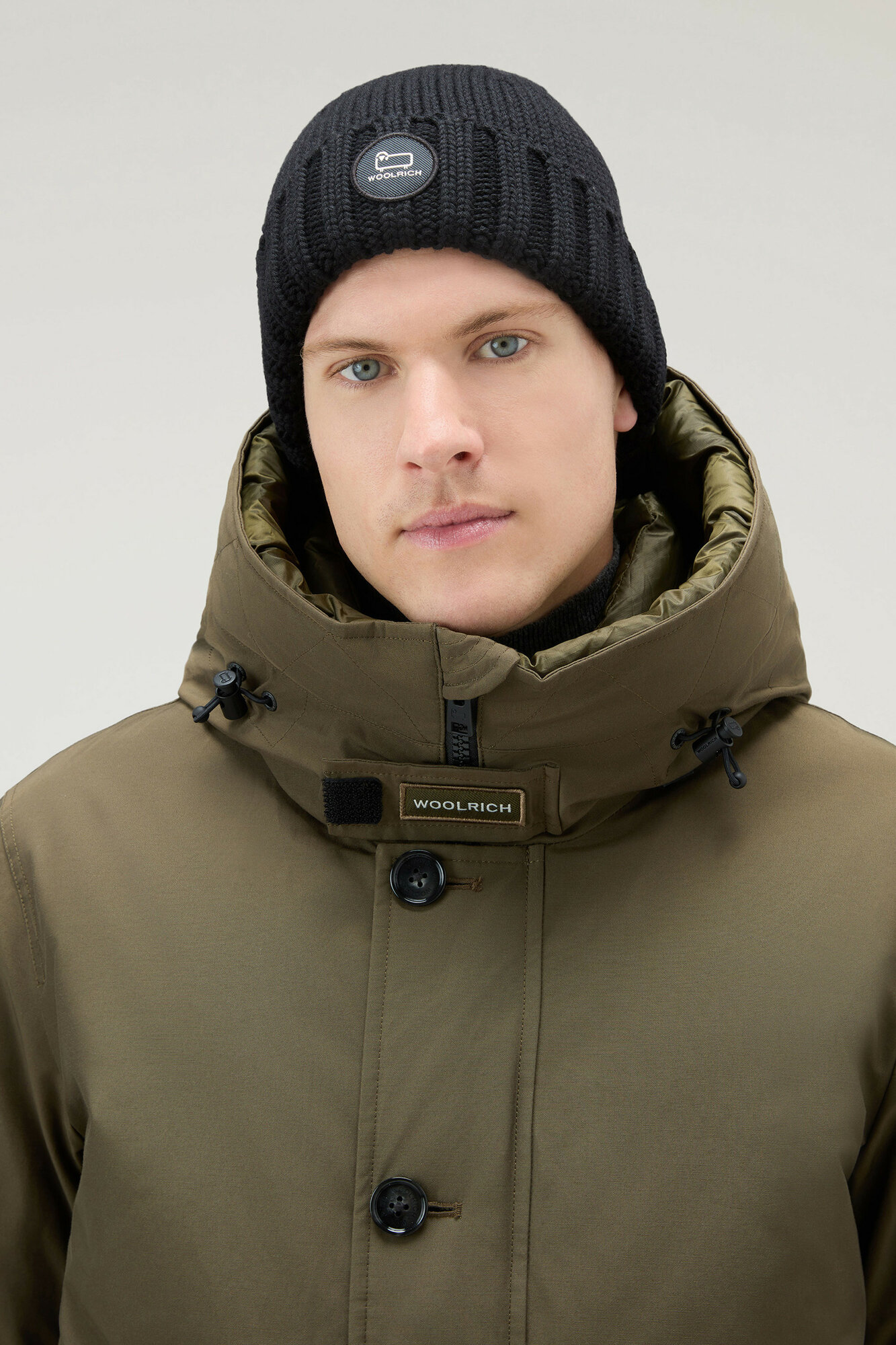 Шапка-бини Woolrich для мужчин, размер L, черный — фото 1