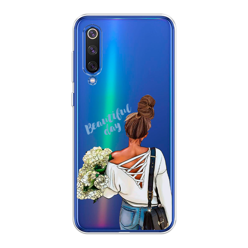 Силиконовый чехол на Xiaomi Mi9 SE / Сяоми Ми 9 SE Beautiful day vector, прозрачный