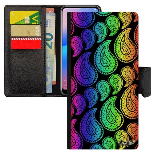 фото Чехол книжка для смарфона galaxy a10, "кружевной узор" плетение кружево utaupia