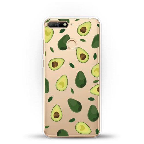 фото Силиконовый чехол узор из авокадо на honor 7c andy & paul