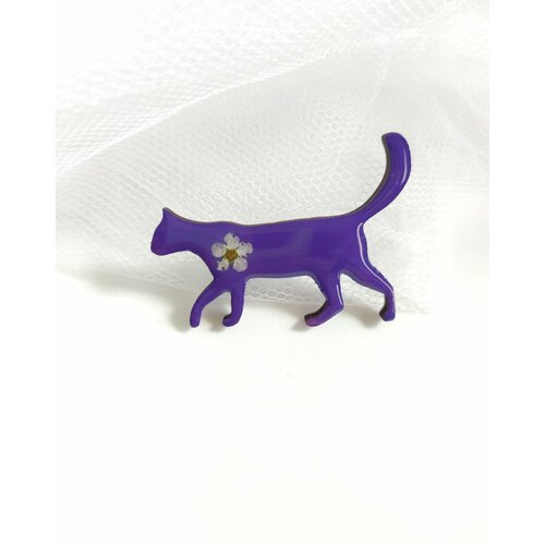 Брошь J.Mi, фиолетовый, бежевый