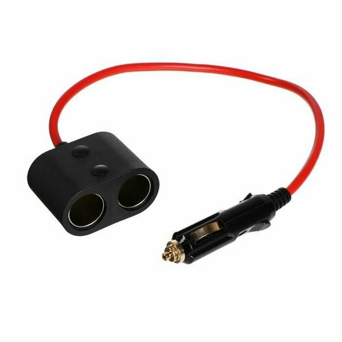 Разветвитель прикуривателя 12-24V 2 гнезда провод 45 см 1059₽