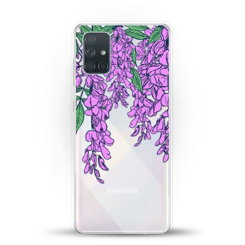 фото Силиконовый чехол цветы фиолетовые на samsung galaxy a71 andy & paul