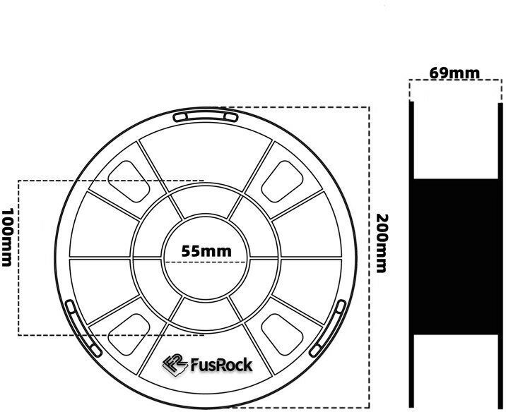 Пластик ABS GF-10 1кг желтый FusRock