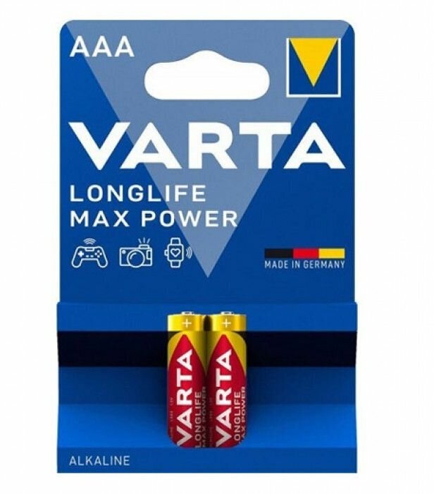 Батарейка VARTA LongLife MAX POWER AAA LR 03 BL 2