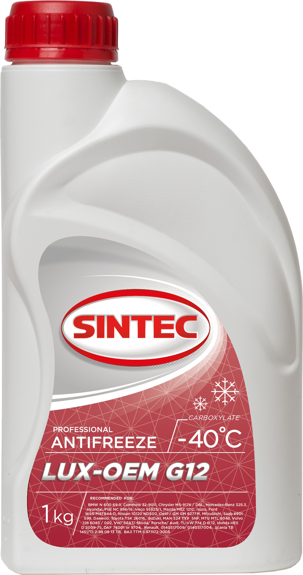 Антифриз SINTEC Antifreeze luxe G12+, 1кг