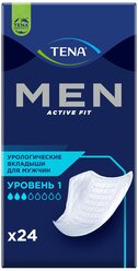 TENA Men Active FIT - урологические прокладки для мужчин 1 уровень, 3 капель, 1 упаковка 24 шт.